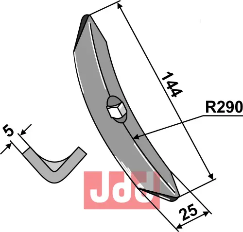 Harvspiss 144x25x5mm - JDD Utstyr