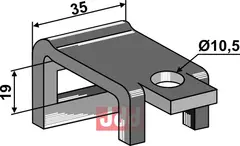 Holder til tand 20 x 6,5