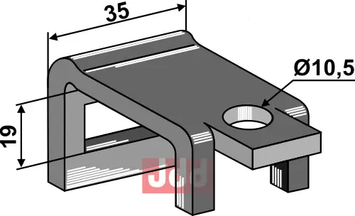 Holder til tand 20 x 6,5 - JDD Utstyr