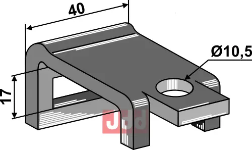 Holder til tand 25 x 8 - JDD Utstyr