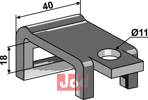 Holder til tand 25 x 8 - JDD Utstyr