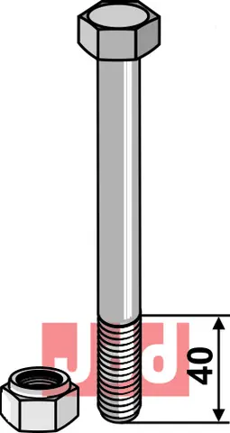 Bolt M16x2x150 - 8.8 m. L&#229;semutter