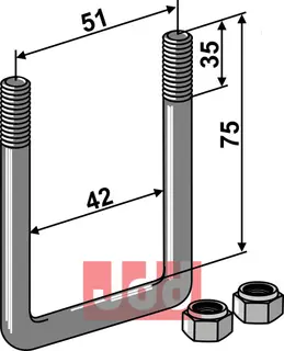 Spændebøjle - M10 x 1,5