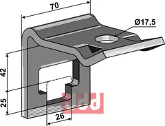 Holder til tand 25 x 25