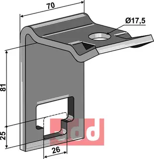 Holder til tand 25 x 25