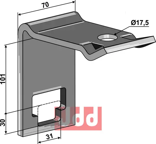 Holder til tand 30 x 30 - JDD Utstyr