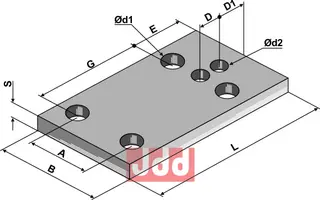 Beslag 185x12x100