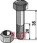 Bolt M12x1,25x35 - 12.9 m. Låsemutter