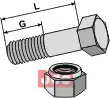 Bolt M16x1,5x52 - 12.9 m. Låsemutter