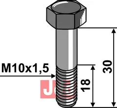 Bolt - M10x1,5x30 - 8.8