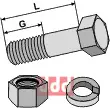 Bolt 5/8?UNFx45 - 12.9 m. Mutter & fjærskive