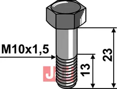 Bolt - M10x1,5x23 - 8.8