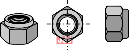 Låsemutter M10x1,5 - 8.8 - JDD Utstyr