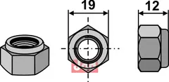 Låsemutter M12 Passer til mange fabrikater