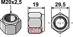 Låsemutter M20x2,5 - 10.9 Lemken