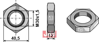 Mutter M30x1,5 - venstre gjenge