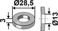Skive Ø28,5x3xø13 - DIN 6796