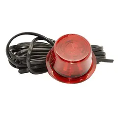 Rødt reserve glass med 6 LED til Gylle markeringslys 5 meter kabel