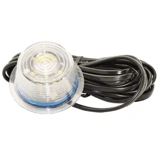 Hvitt reserve glass med 6 LED til Gylle markeringslys 5 meter kabel