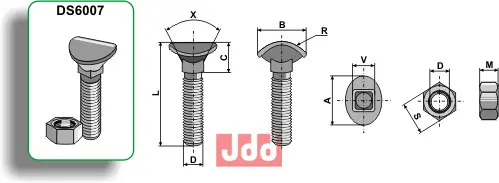 Spissbolt - M10x40 - 8.8 - JDD Utstyr