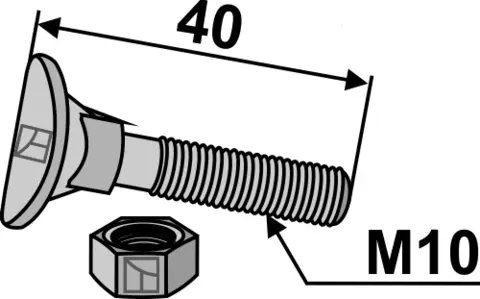 Bolt M10x40 6.8 L 40 mm