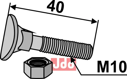 Spissbolt - M10x40 - 6.8 - JDD Utstyr