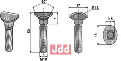 Spissbolt - M10x50 - 10.9