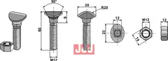 Spissbolt - M12x60 - 8.8