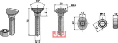 Spissbolt - M12x70 - 8.8