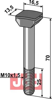 Bolt M10x1,5x70 - 10.9