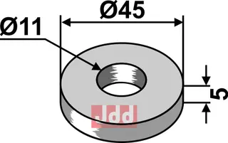 Skive Ø45x5xØ11