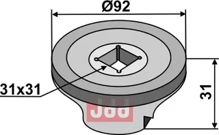 Flens innvendig Ø92