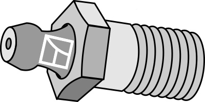 Smørenippel M10