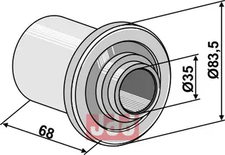 Avstands foring -68mm Hankmo