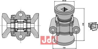 Rulle lager kpl, med reduktions foring