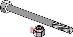 Bolt M10x120 m. Mutter