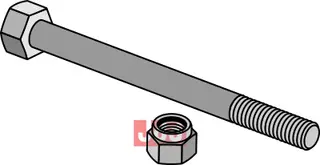 Bolt M10x120 m. Mutter