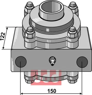 Lagerhus komplett uten fett Hullavstand: 150 mm