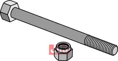 Bolt M8x90 m. Mutter