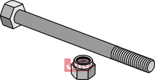 Bolt M8x90 m. Mutter