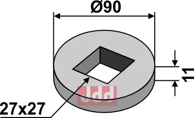 Sveisering for 26x26 Firkantet aksel