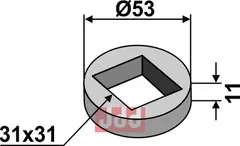 Sveisering for 28x28 og 30x30 Firkantet aksel