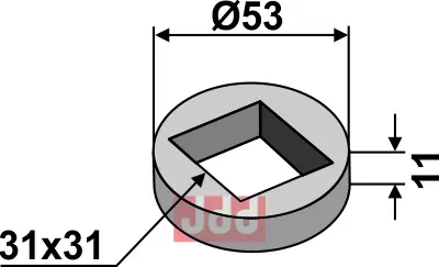 Sveisering for 28x28 og 30x30 Firkantet aksel