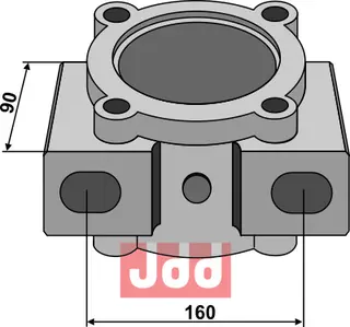Lagerhus til NIAUX Hulavstand: 160 mm