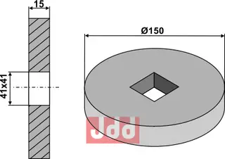 Ende skive Ø150