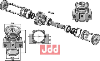 Lager til Jean de Bru 40x40 firkantet aksel