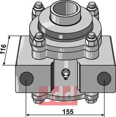 Lagerhus komplett uten fett Passer til lager 31-0405, 155 mm