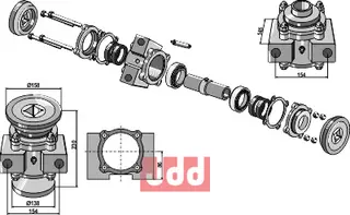 Taper roller bearing til Kongskilde Dimensjon 230, M20 feste