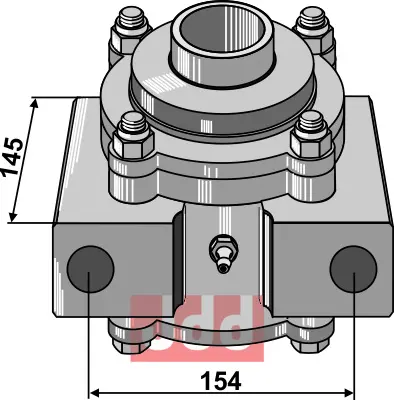 Lagerhus komplett uten fett Passer til lager 31-0412, hullavstand 15