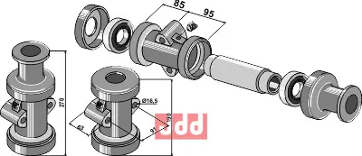 Komplet lagersett for 28x28 - JDD Utstyr